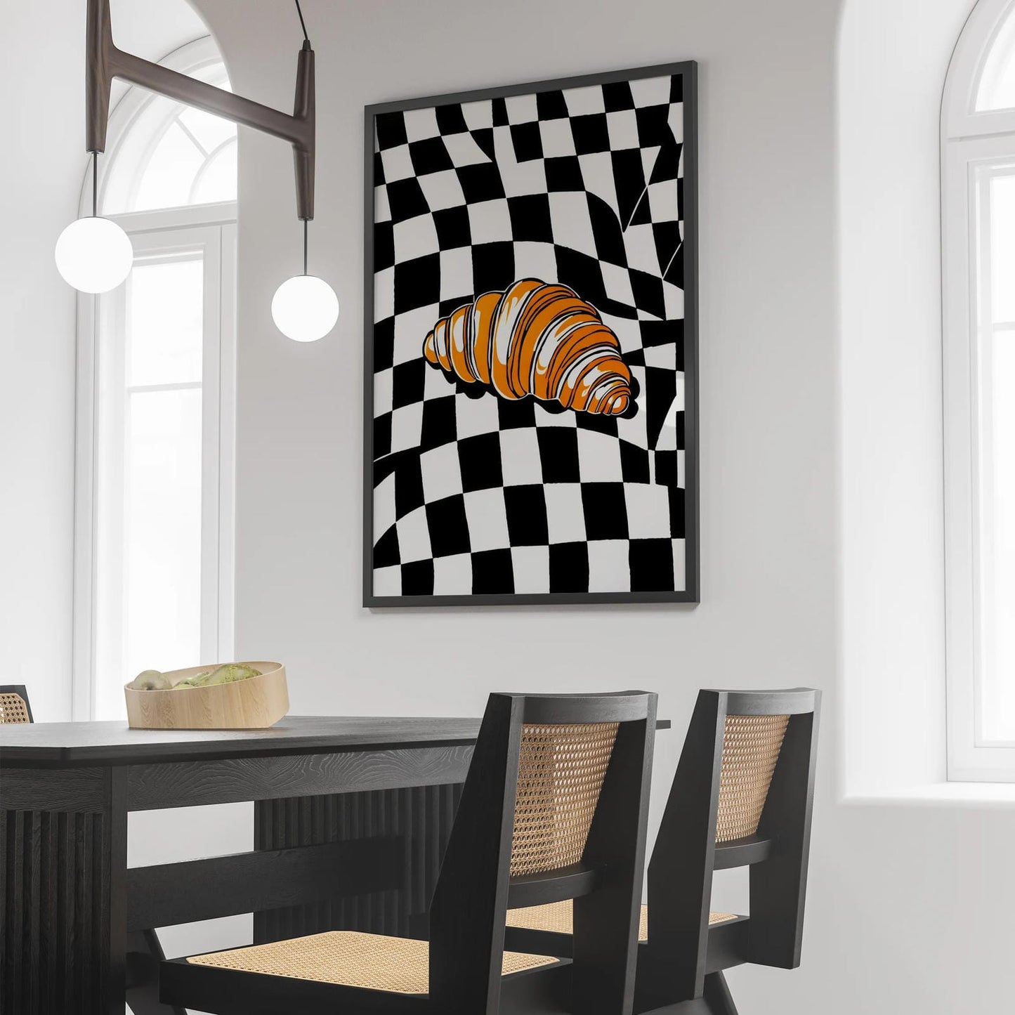 Stylish Croissant Wall Art Print