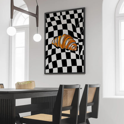 Stylish Croissant Wall Art Print