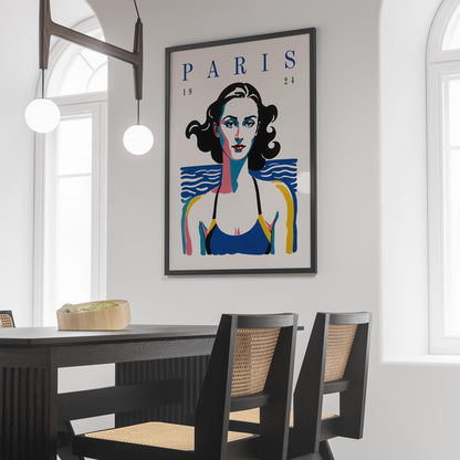 Paris 1924 Swim Poster