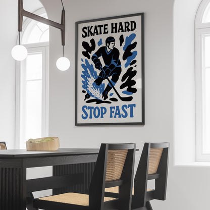 Skate Hard Hockey Poster