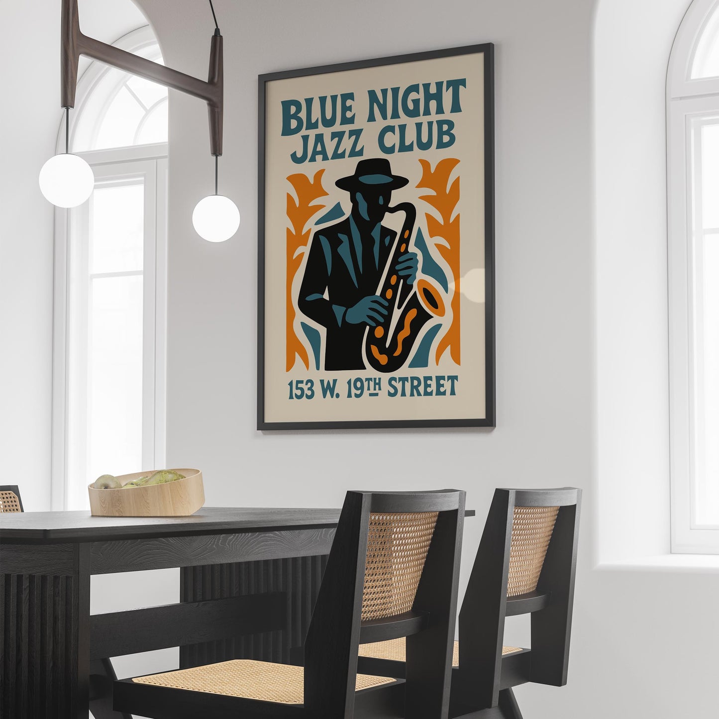 Blue Night Jazz Club Poster Print