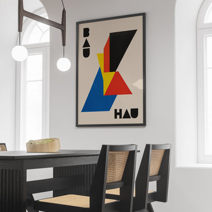 Bauhaus Minimalist Shapes Poster
