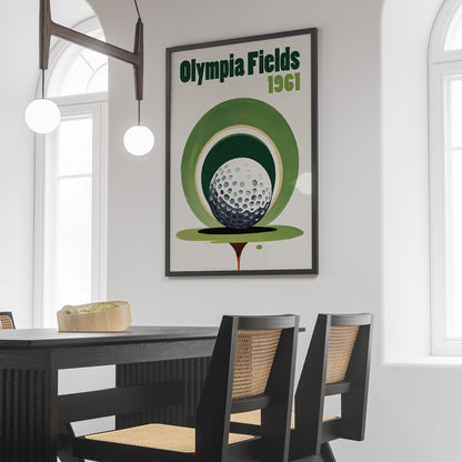 Olympia Fields 1961 Golfing Poster