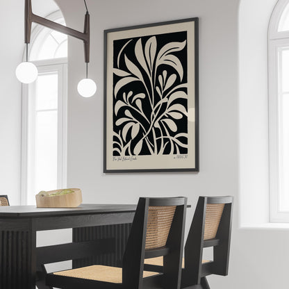 Botanical Black and Cream Poster