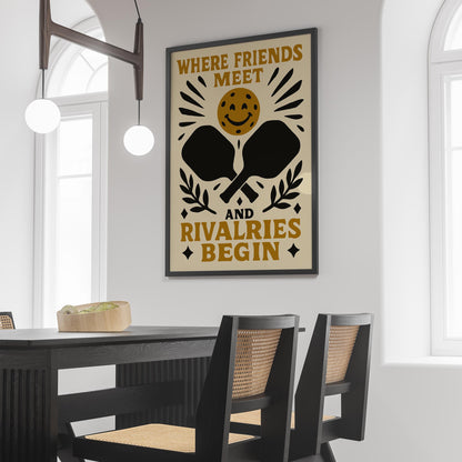 Pickleball Rivalry Poster