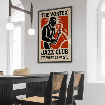 Vintage Jazz Club Poster - Retro Music Wall Art