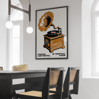 Freedom Jazz Festival Retro Poster Print