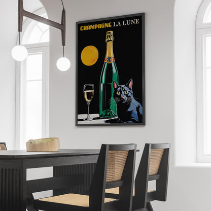Moon Cat Bottle Poster