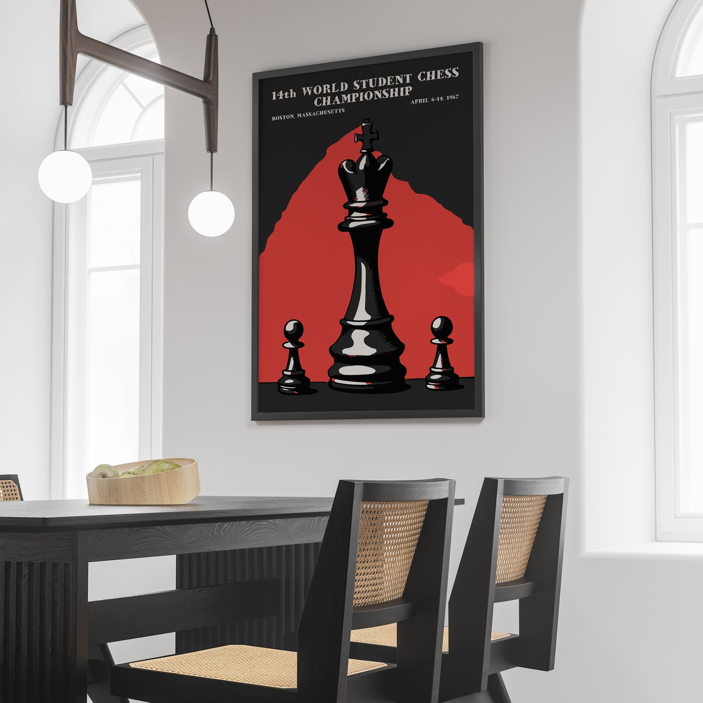 Vintage 1967 Chess Poster