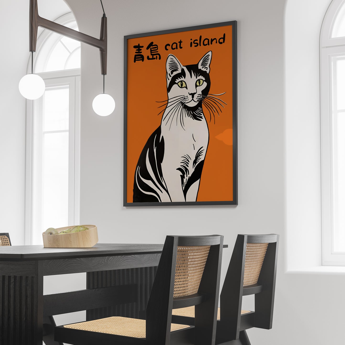 Cat Island Japanese Art Print