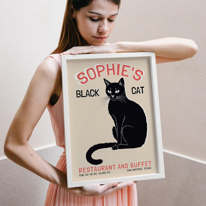 Sophie's Black Cat Bistro Poster