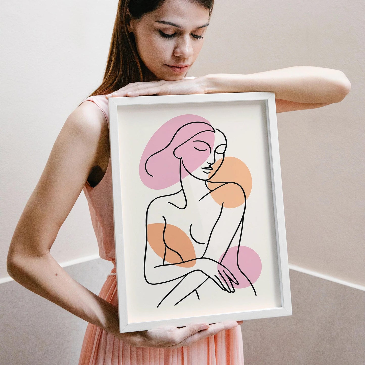 Modern Line Art Poster – Woman Silhouette Wall Print