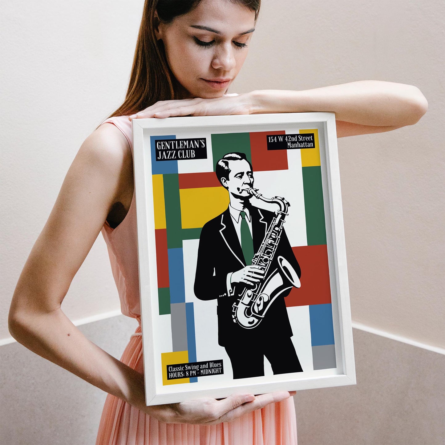 Gentleman's Jazz Club Saxophone Poster