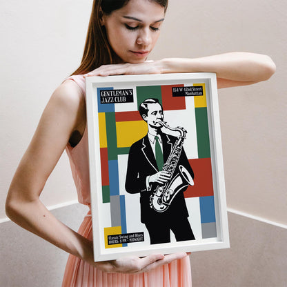 Gentleman's Jazz Club Saxophone Poster