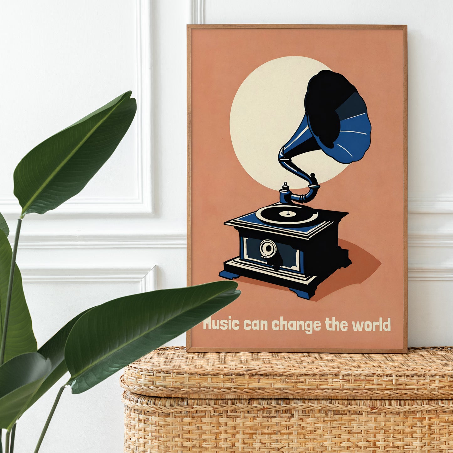 Music Can Change The World - Gramophone Poster