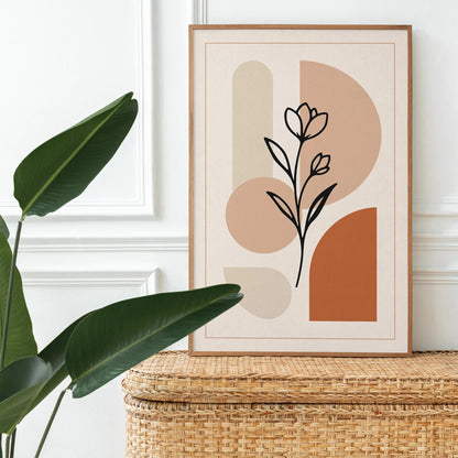 Modern Minimalist Flower Art Print 2025