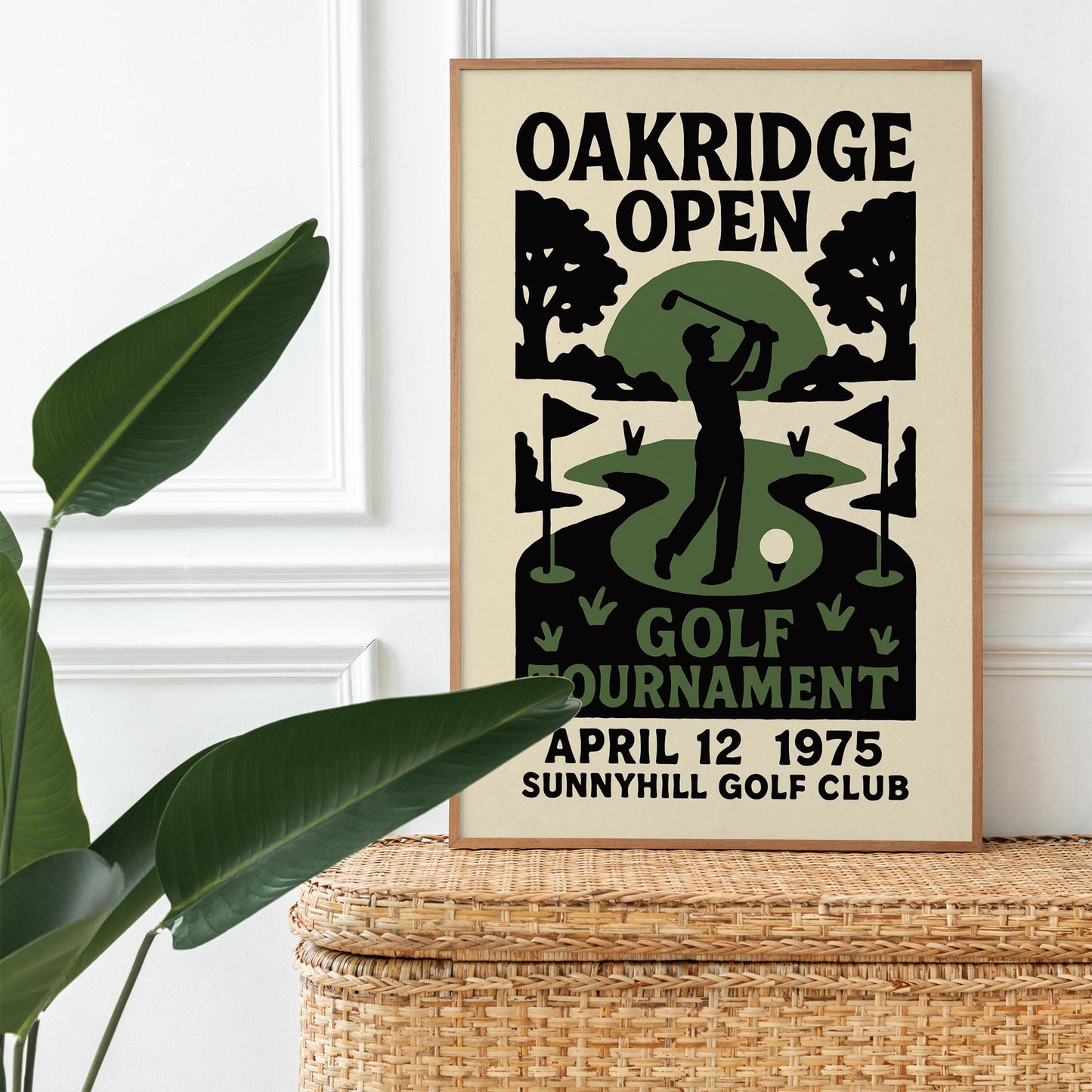 Vintage Golf Tournament Poster Print