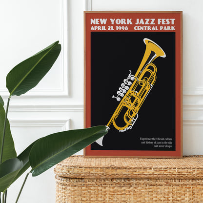 New York Jazz Fest 1998 Trumpet Poster