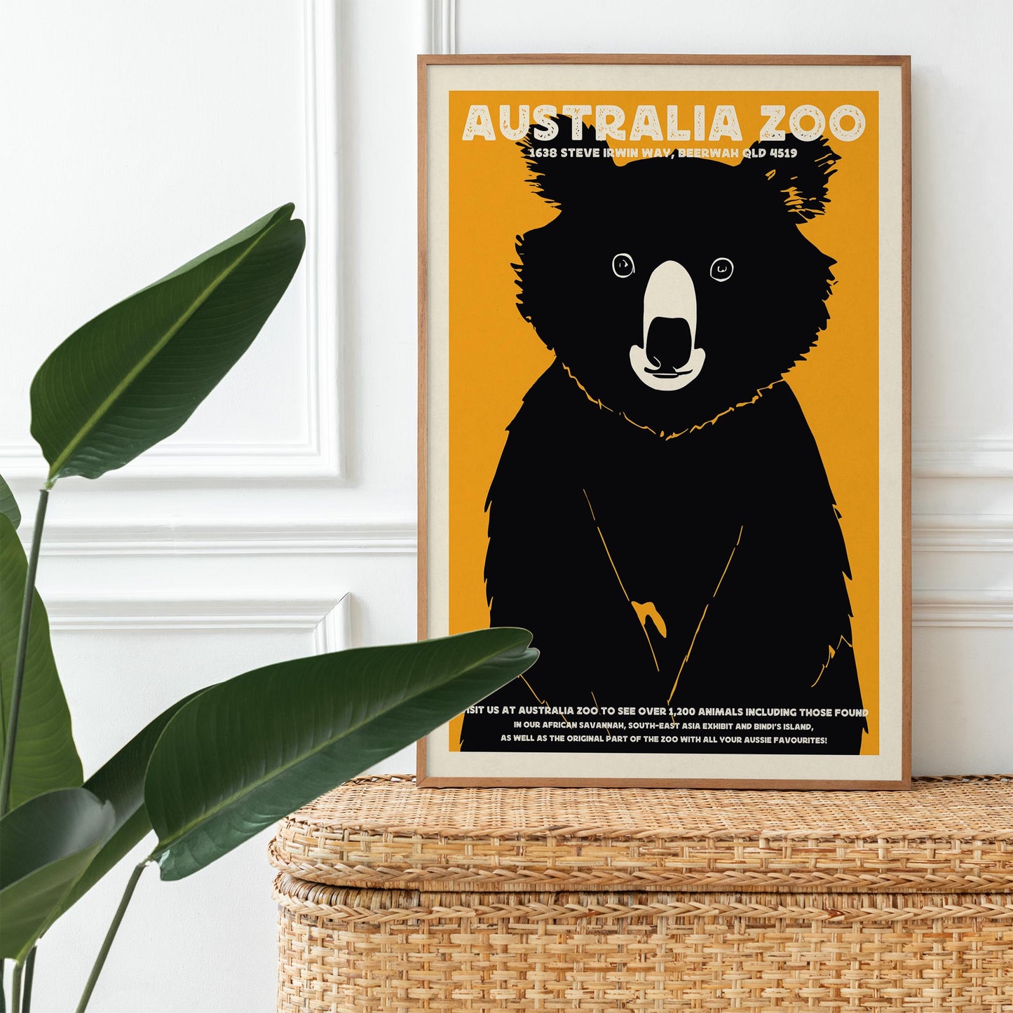 Australia Zoo Koala Vintage Travel Poster