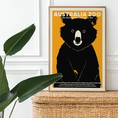 Australia Zoo Koala Vintage Travel Poster