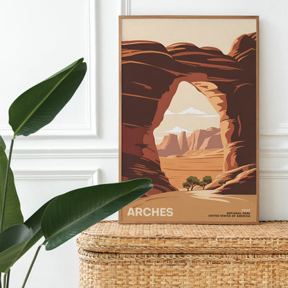Arches National Park Travel Poster