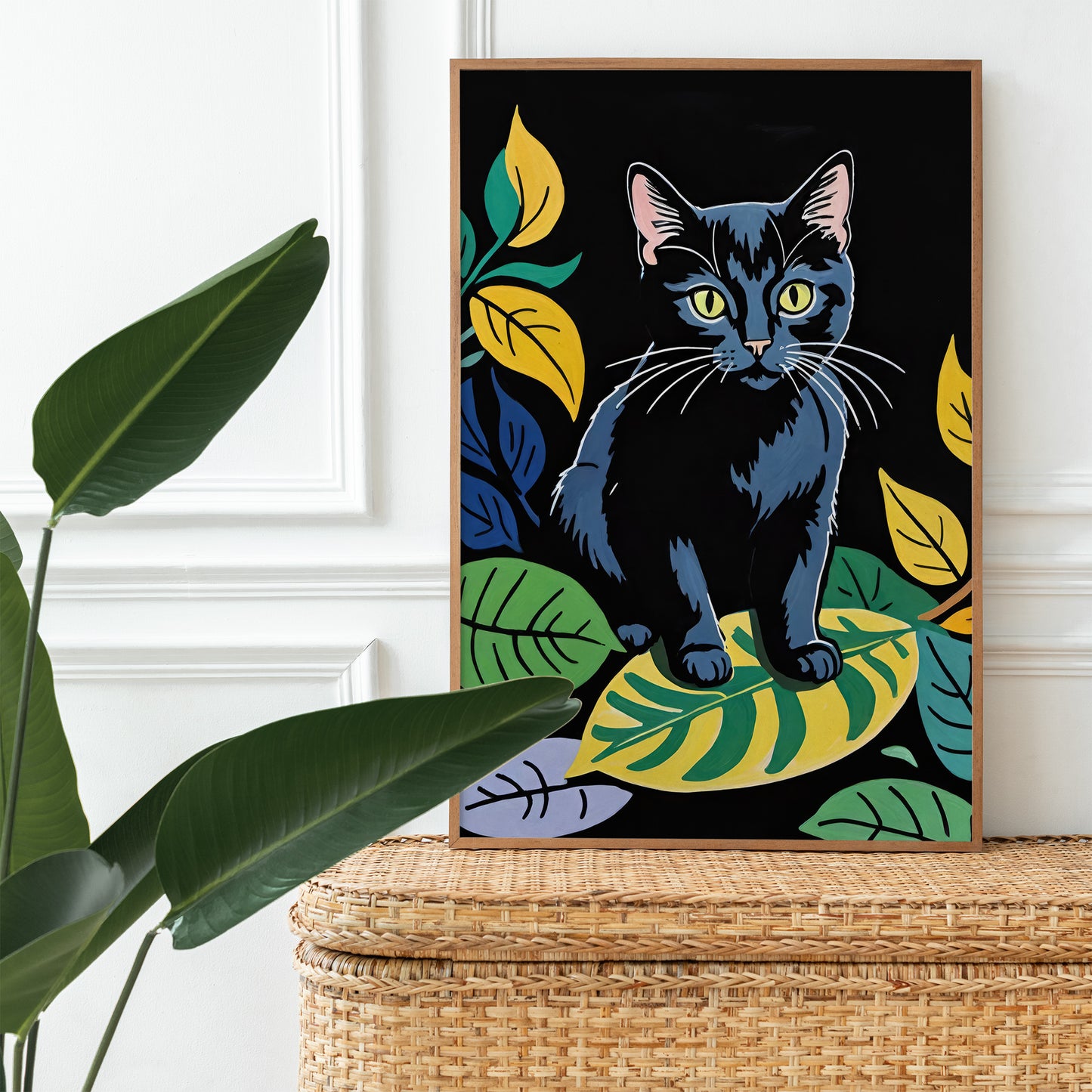 Cute Illustrated Cat Art Print