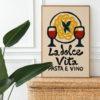 La Dolce Vita Pasta Print