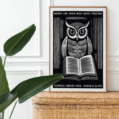 National Library Week Owl Poster