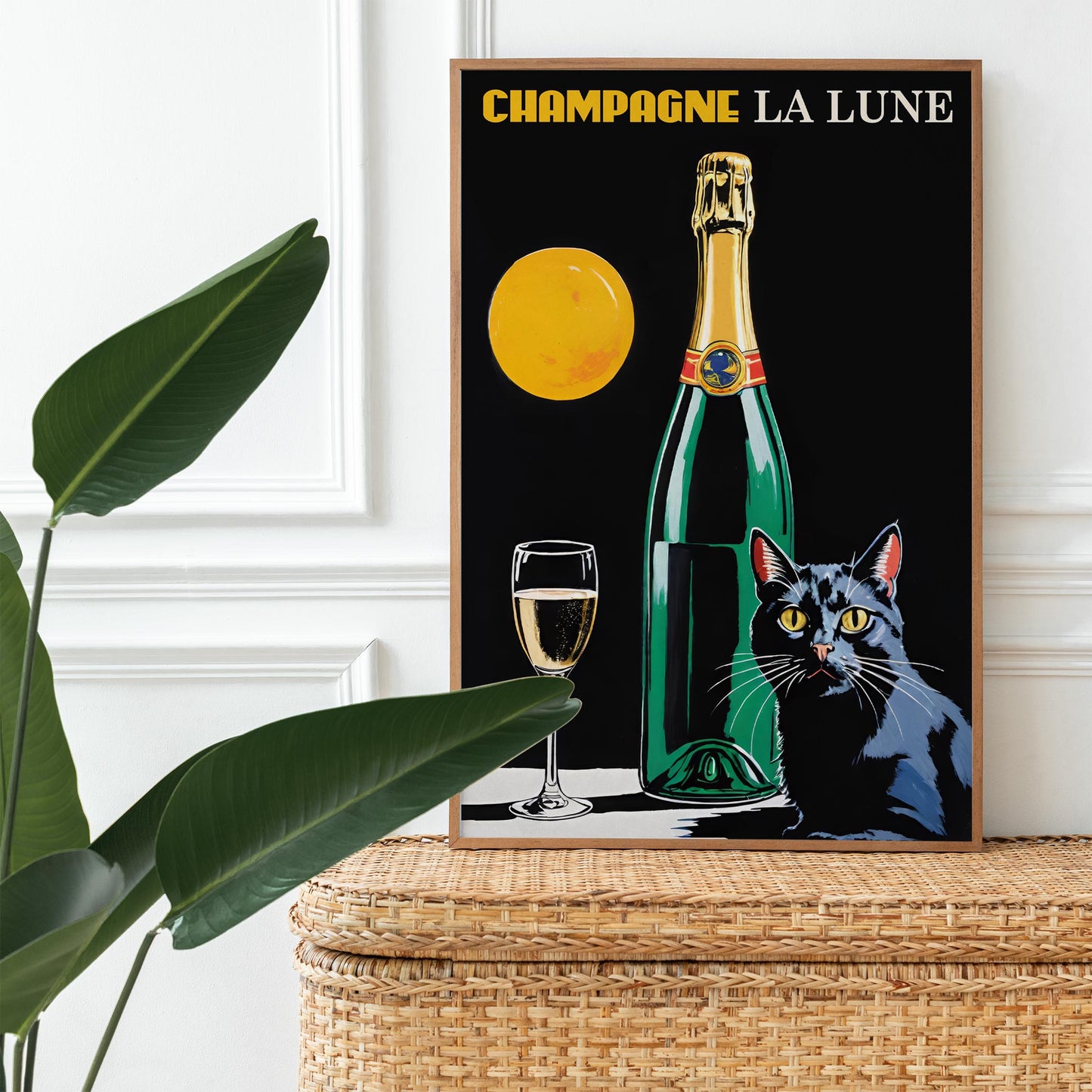 Moonlight Champagne Art Print