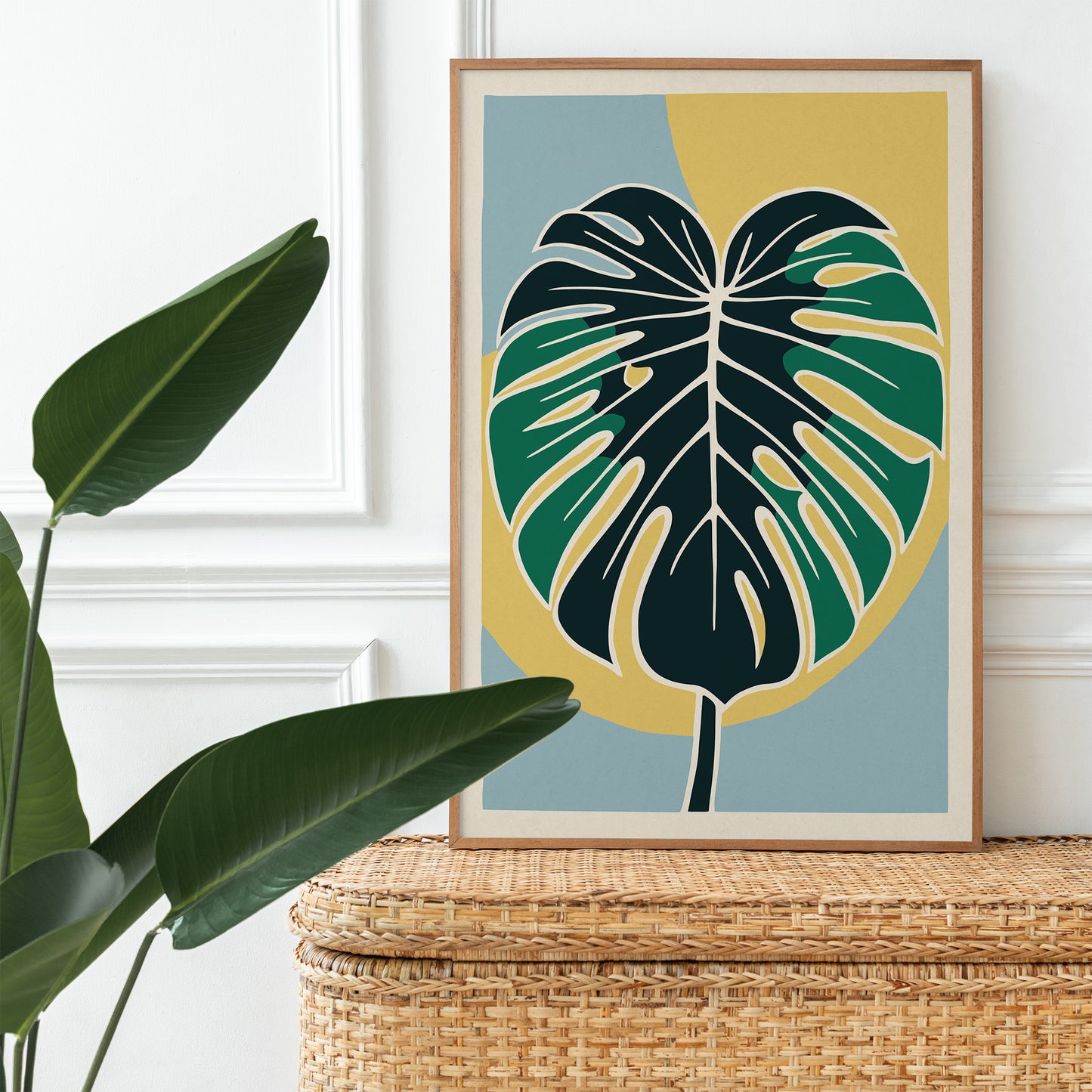 Boho Chic Monstera Leaf Poster