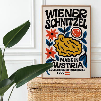 Wiener Schnitzel Austria Food Print