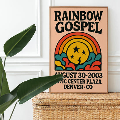 Rainbow Gospel Retro Poster
