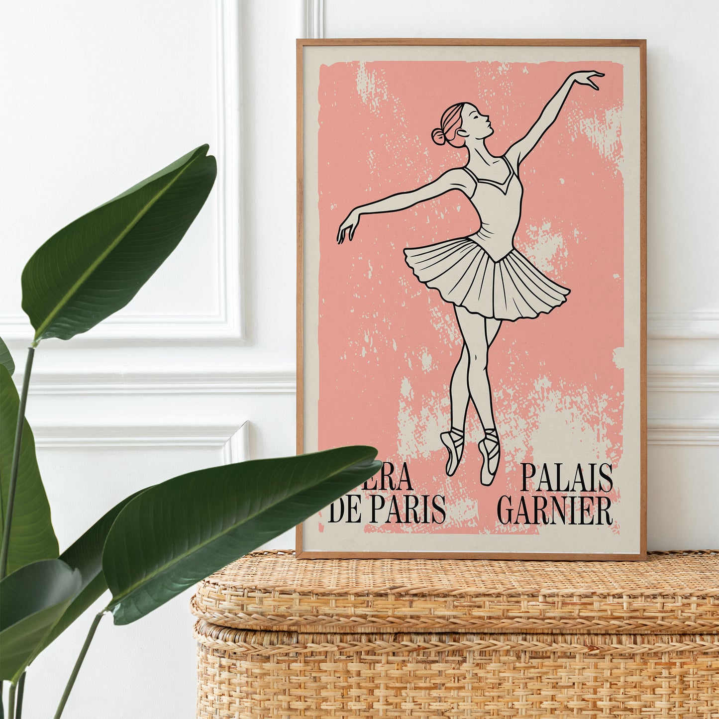 Opera De Paris Retro Ballet Art Print
