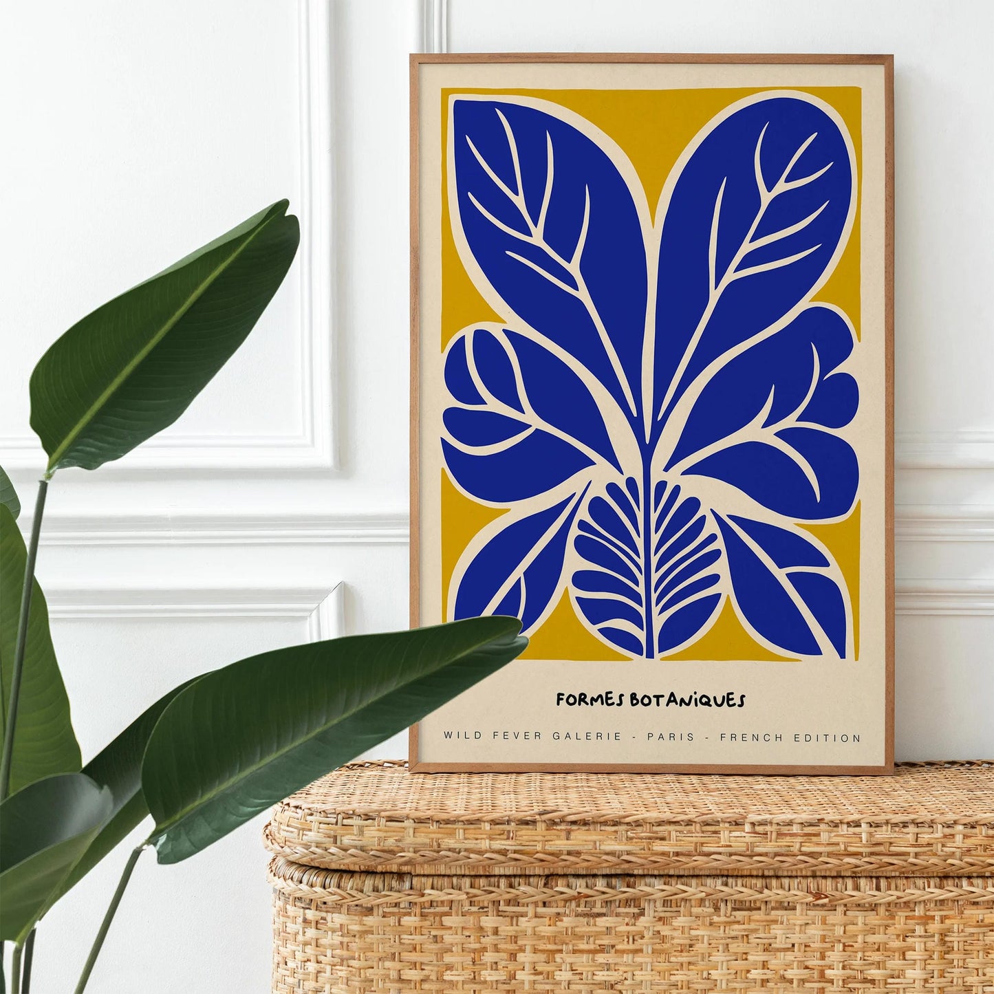 Blue French Botanical Art Poster