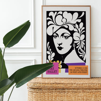 Swan Lake Ballet Vintage Poster