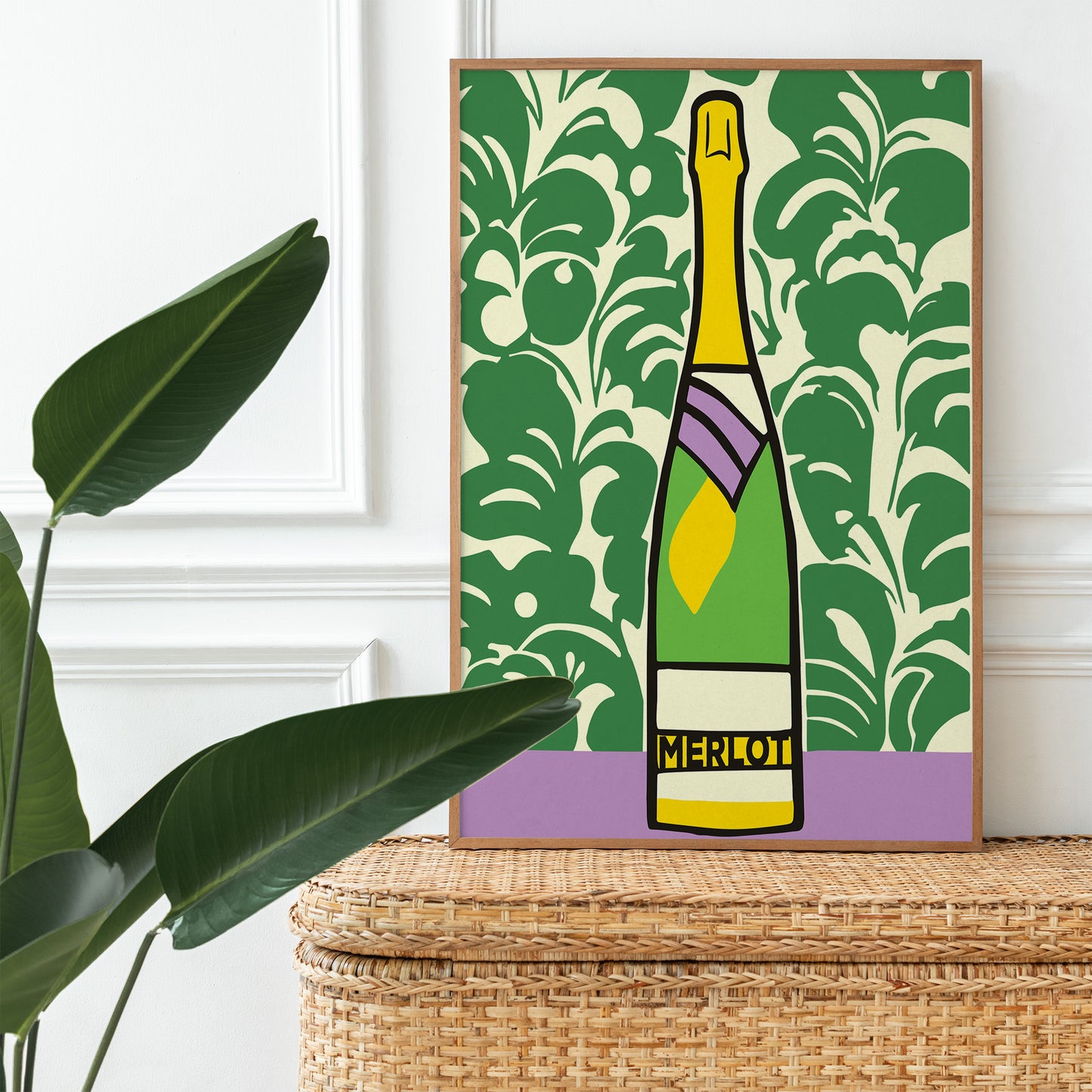 Merlot Champagne Vintage Poster