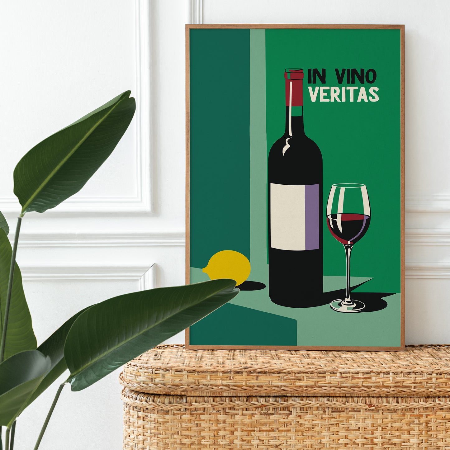 In Vino Veritas Retro Wine Poster Print