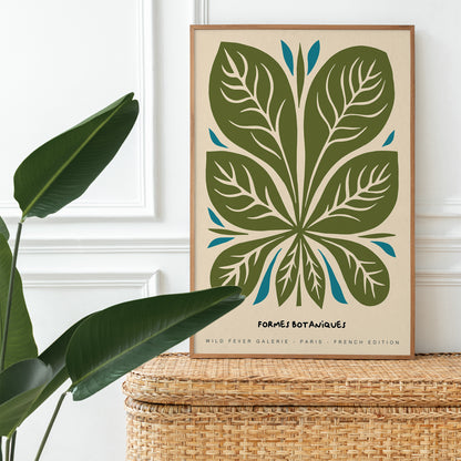 Green Leaf Botanique Art Print