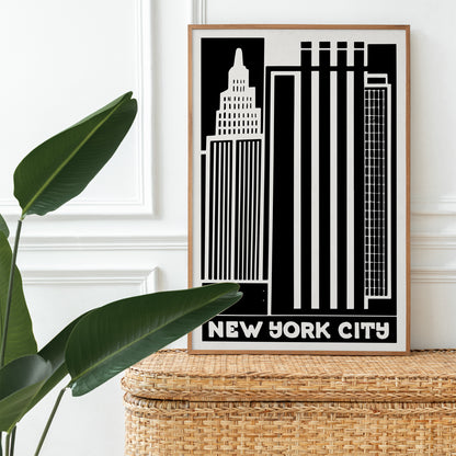 NYC Vintage Architecture Poster