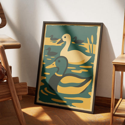 Golden Duck Pond Print