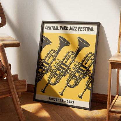 Central Park Jazz Festival Vintage Poster