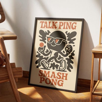Smash Pong Retro Poster