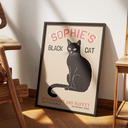 Sophie's Black Cat Bistro Poster
