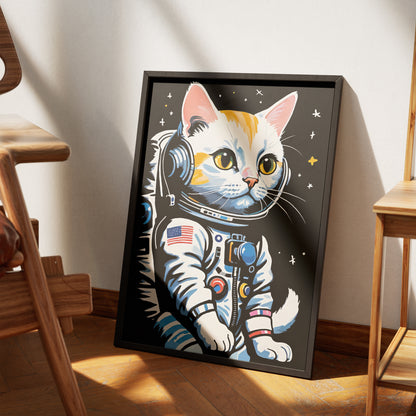 Astronaut Cat - Space Wall Art