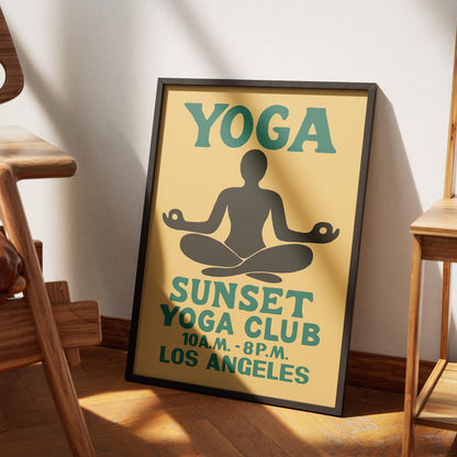 Sunset Yoga Club Poster