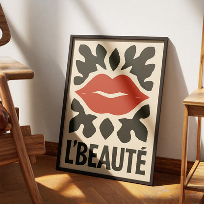 L Beaute Lips Poster Print