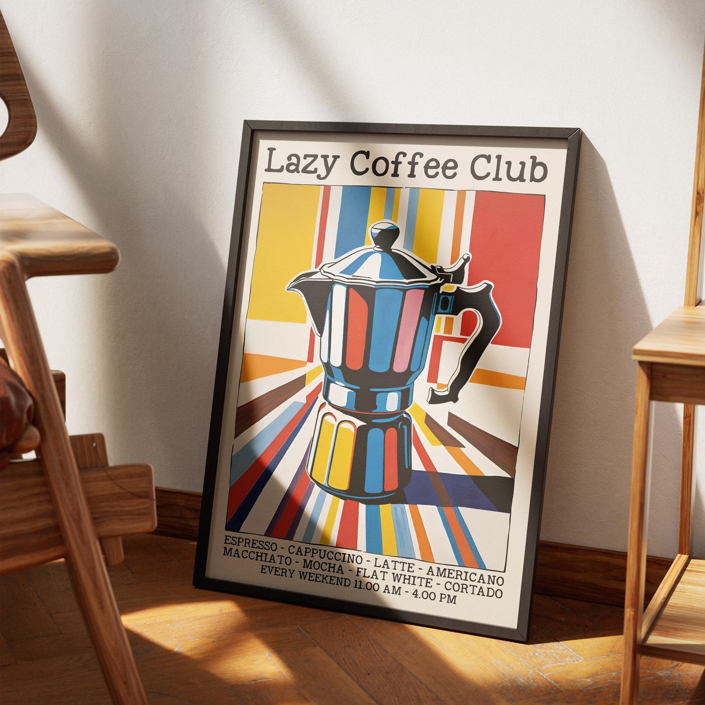 Lazy Coffee Club Poster