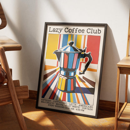 Lazy Coffee Club Poster