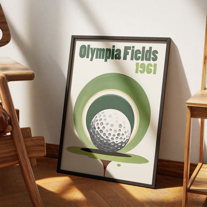 Olympia Fields 1961 Golfing Poster
