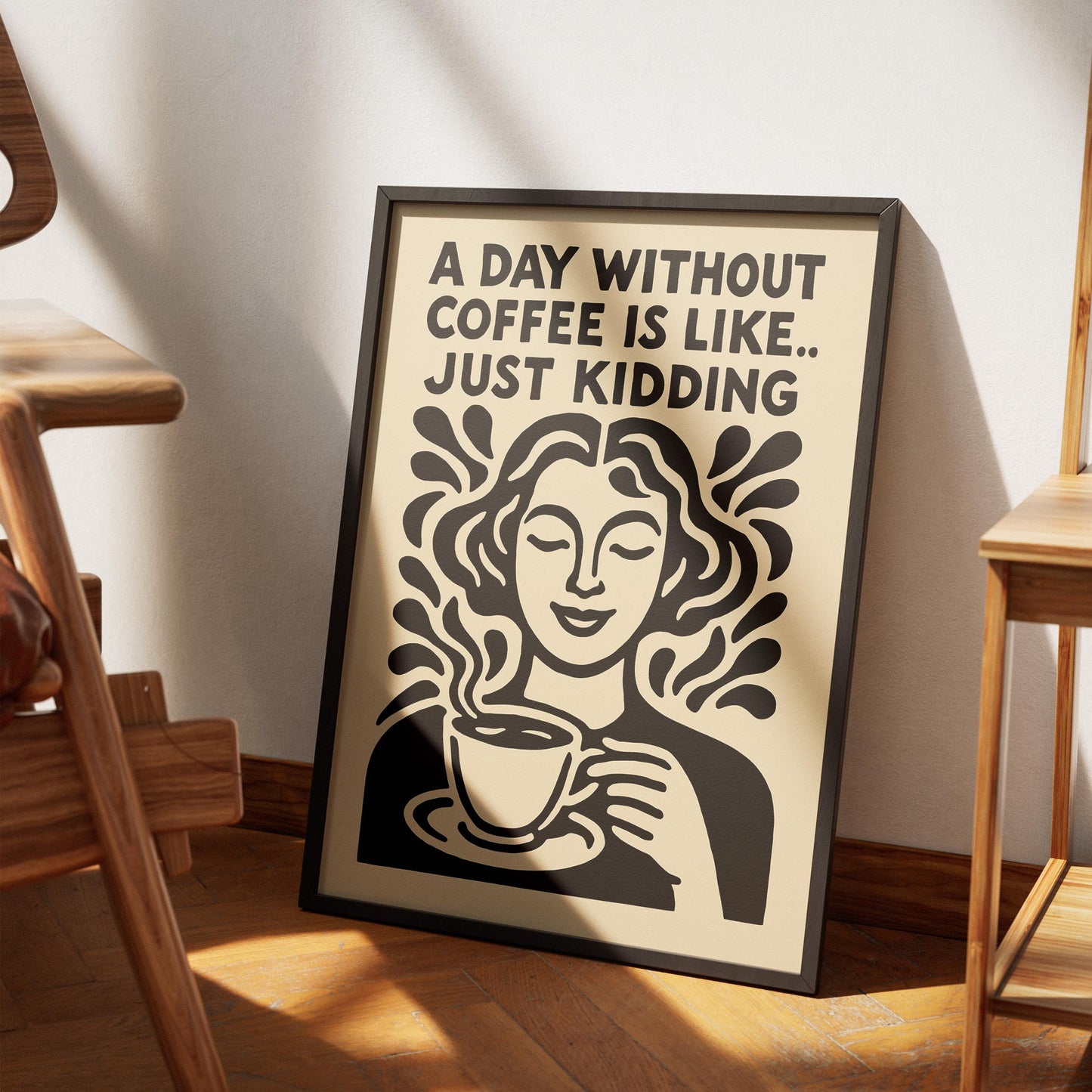 Coffee Quote Wall Art Print